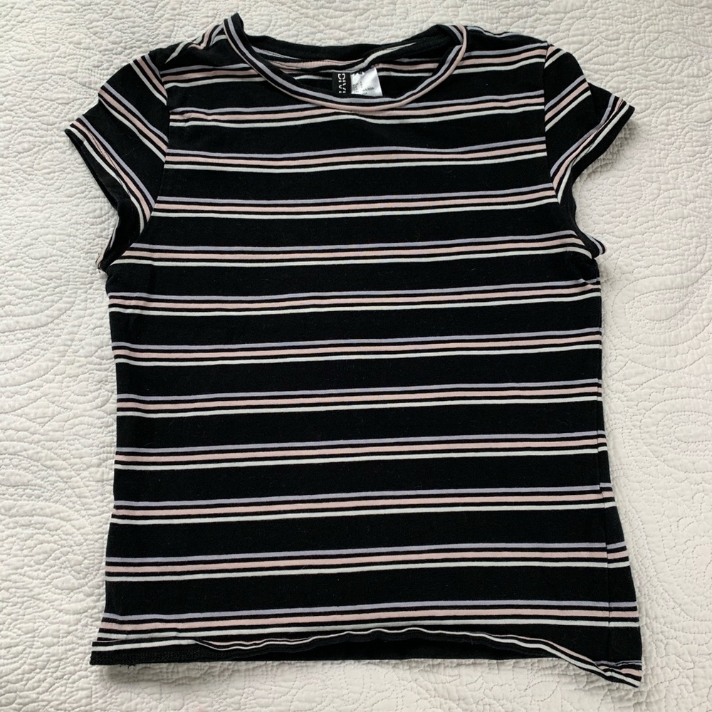Striped babydoll top